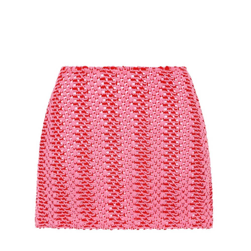 Pink and red crochet skirt size XS/s